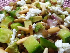 lentil-avocado-salad