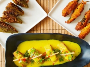 yogurt-stuffed-okra-mint-corriander-bitter-gaurd-and-indreahar-with-kadhi