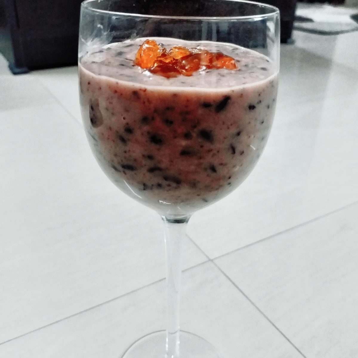 Black Rice-Apple  Pudding