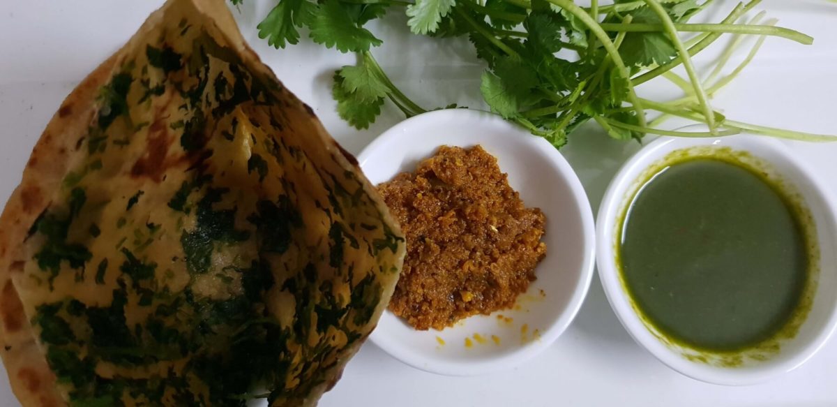 Dhaniya Ka Paratha(Green Coriander)