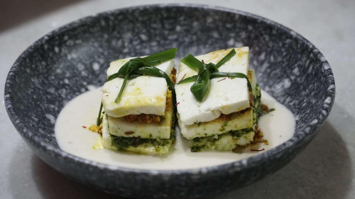 Paneer Maharaja (Cottage Cheese stack in cashew nut sauce )