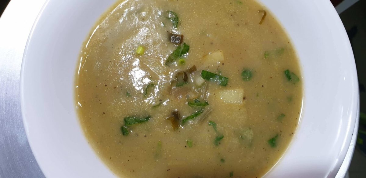 Spring Onion and potato soup