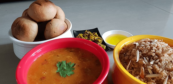 Dal Bati (Wheat Cakes/balls and Lentils Combo)